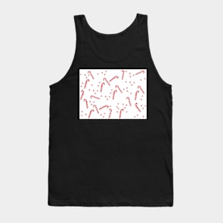 Candy Canes on White Tank Top